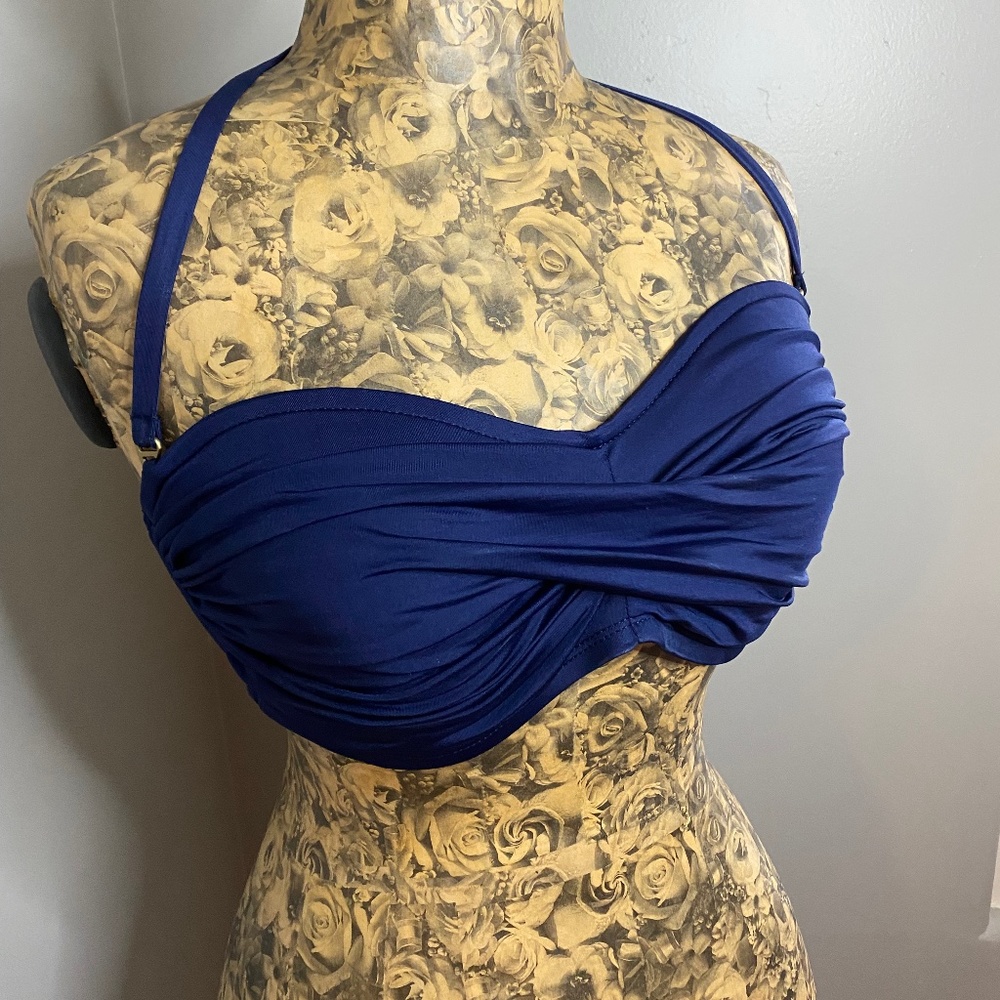 Vitamin A Bandeau Bikini Top - Navy Size 10/L